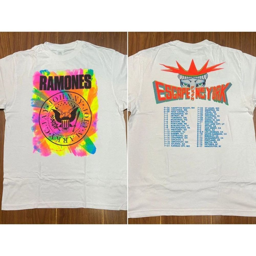 Ramones Escape From New York Tour 2 sided Shirt